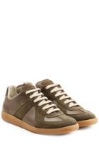 Maison Margiela Maison Margiela Leather And Suede Replica Sneakers - Green