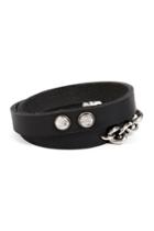 Werkstatt München Werkstatt München Leather Double Mixed Bracelet In Black