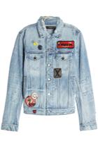 Amiri Amiri Distressed Denim Jacket With Patches