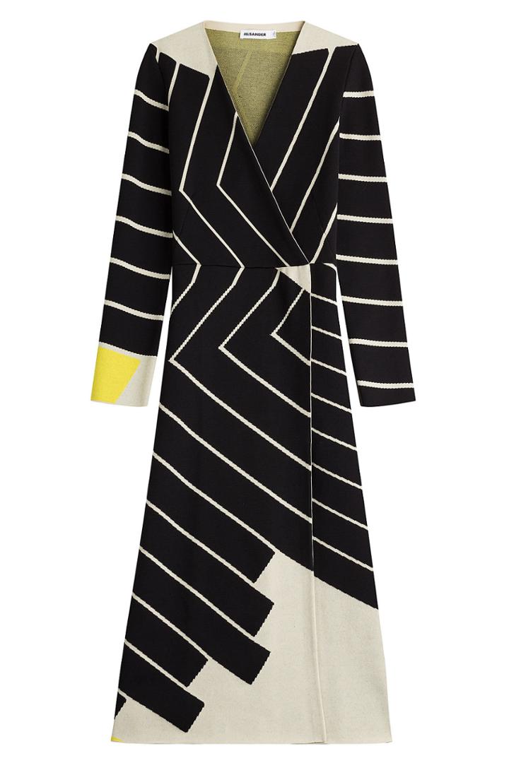 Jil Sander Jil Sander Printed Dress With Fleece Wool - None