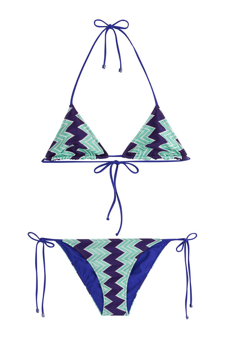 Missoni Mare Missoni Mare Chevron Knit Triangle Bikini - Multicolor