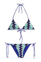 Missoni Mare Missoni Mare Chevron Knit Triangle Bikini - Multicolor