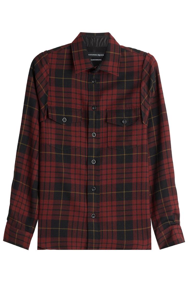 Alexander Mcqueen Alexander Mcqueen Printed Wool Shirt - Multicolored