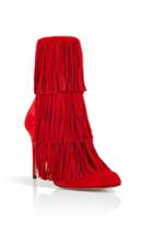 Paul Andrew Paul Andrew Suede Fringed Taos Boots - Red
