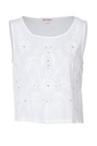 Juicy Couture Juicy Couture Cotton Eyelet Crop Top - White