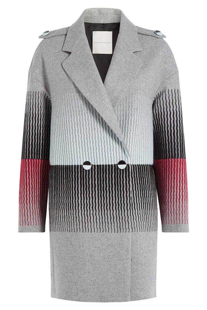 Marco De Vincenzo Marco De Vincenzo Wool Coat - Multicolor