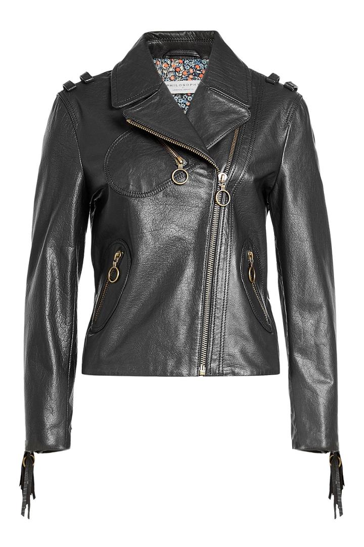Philosophy Di Lorenzo Serafini Philosophy Di Lorenzo Serafini Leather Biker Jacket
