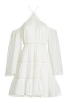 Zimmermann Zimmermann Jasper Cotton Cold Shoulder Mini Dress With Cut-out Detail