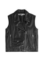 Mcq Alexander Mcqueen Mcq Alexander Mcqueen Fringed Leather Biker Vest - Black