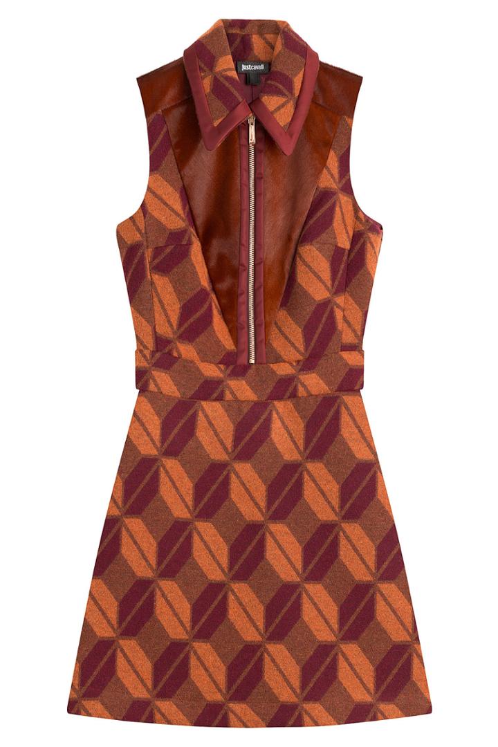 Just Cavalli Just Cavalli Printed Dress With Wool