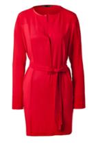 Donna Karan New York Donna Karan New York Belted Mini-dress With Jersey Panels - Red