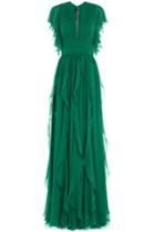 Elie Saab Elie Saab Silk Evening Gown - Green