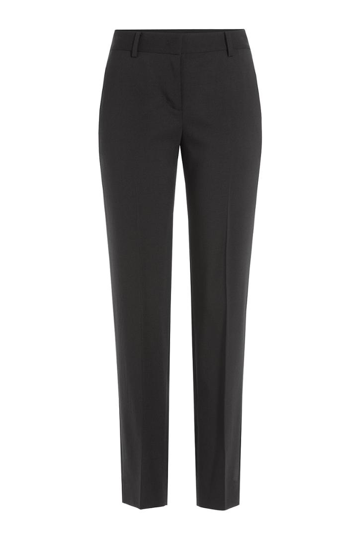 Dkny Dkny Straight Leg Wool Pants - Black