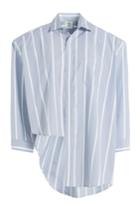 Vetements Vetements Asymmetric Striped Cotton Shirt