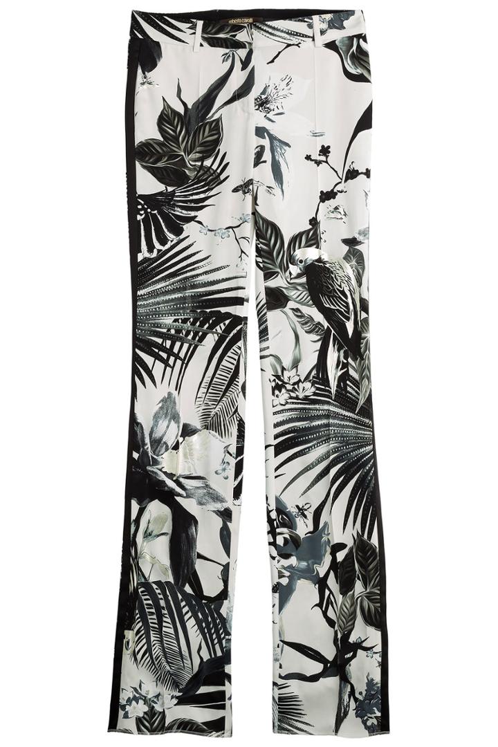 Roberto Cavalli Roberto Cavalli Printed Crepe Pants - Multicolored