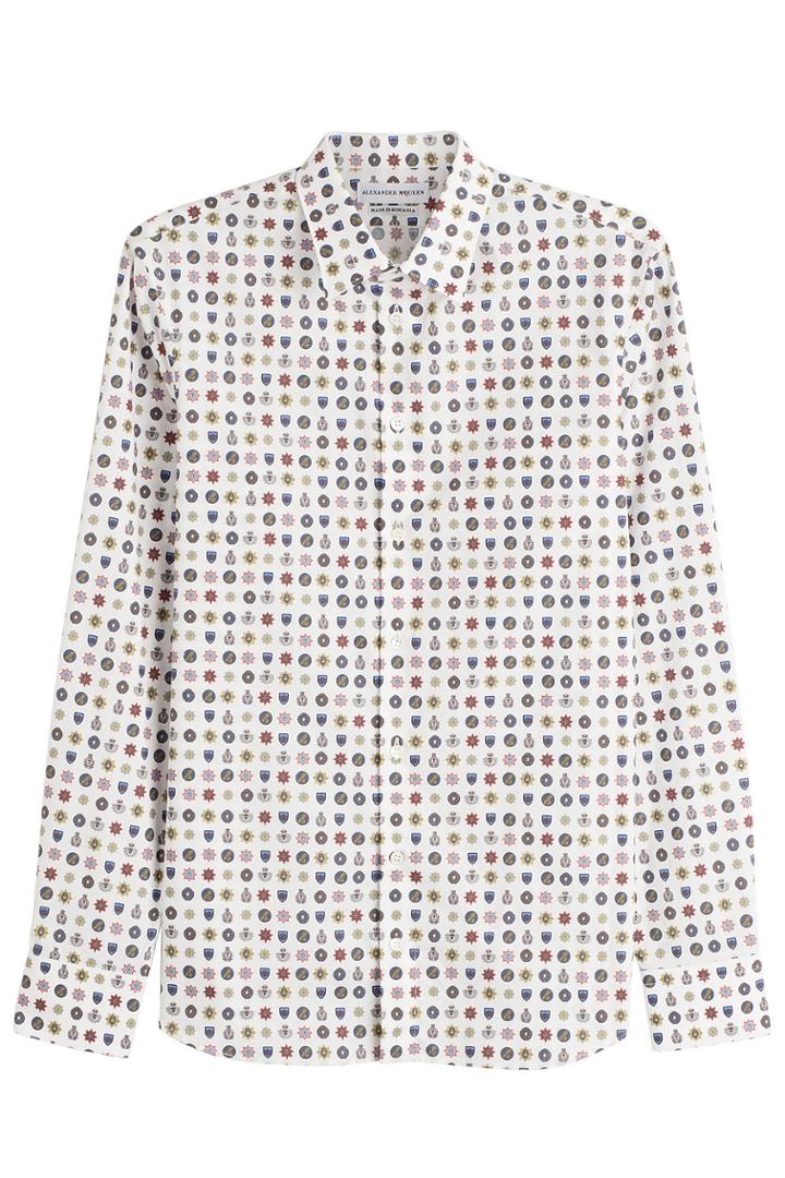 Alexander Mcqueen Alexander Mcqueen Printed Cotton Shirt - White