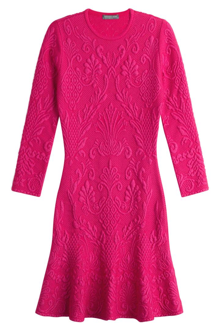 Alexander Mcqueen Alexander Mcqueen Stretch Dress With Wool And Cashmere - Magenta