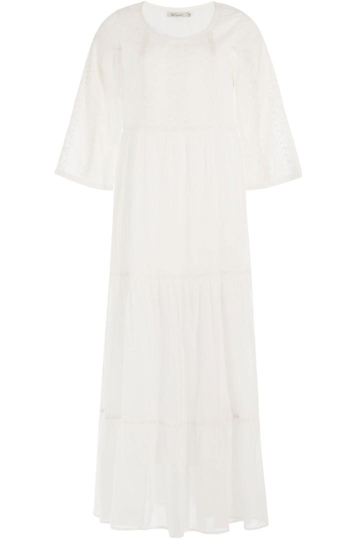 Mes Demoiselles Mes Demoiselles Embroidered Cotton Maxi Dress - White