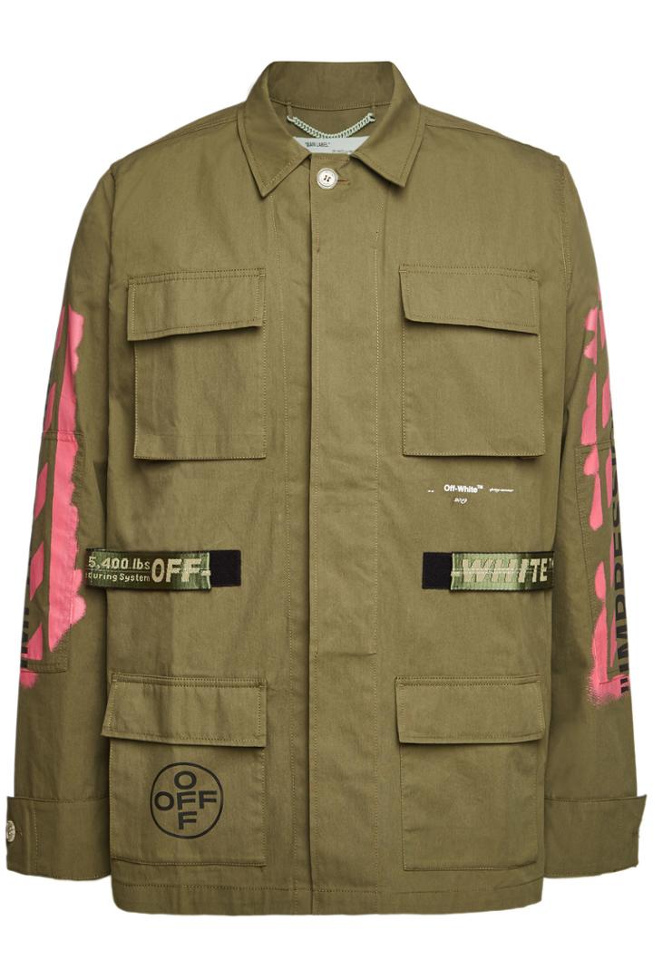 Off-white Off-white Cotton Diagonal Arrows Field Jacket