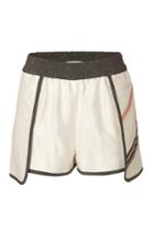 Jonathan Simkhai Jonathan Simkhai Petal Sport Shorts With Leather Trim