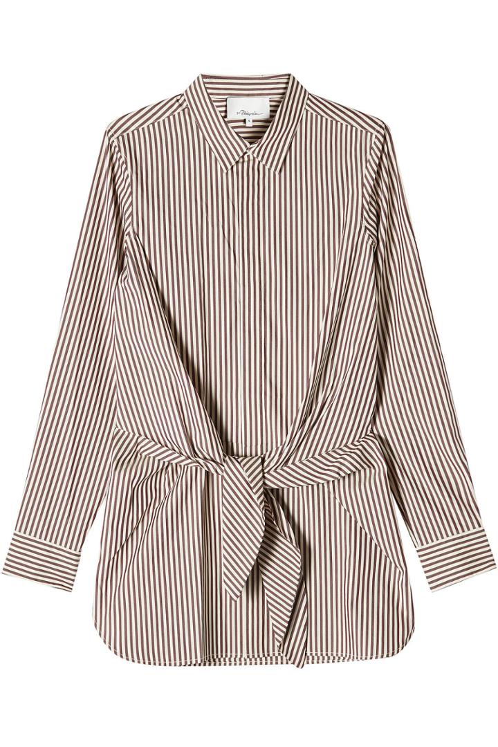 3.1 Phillip Lim 3.1 Phillip Lim Striped Cotton And Silk Blend Shirt