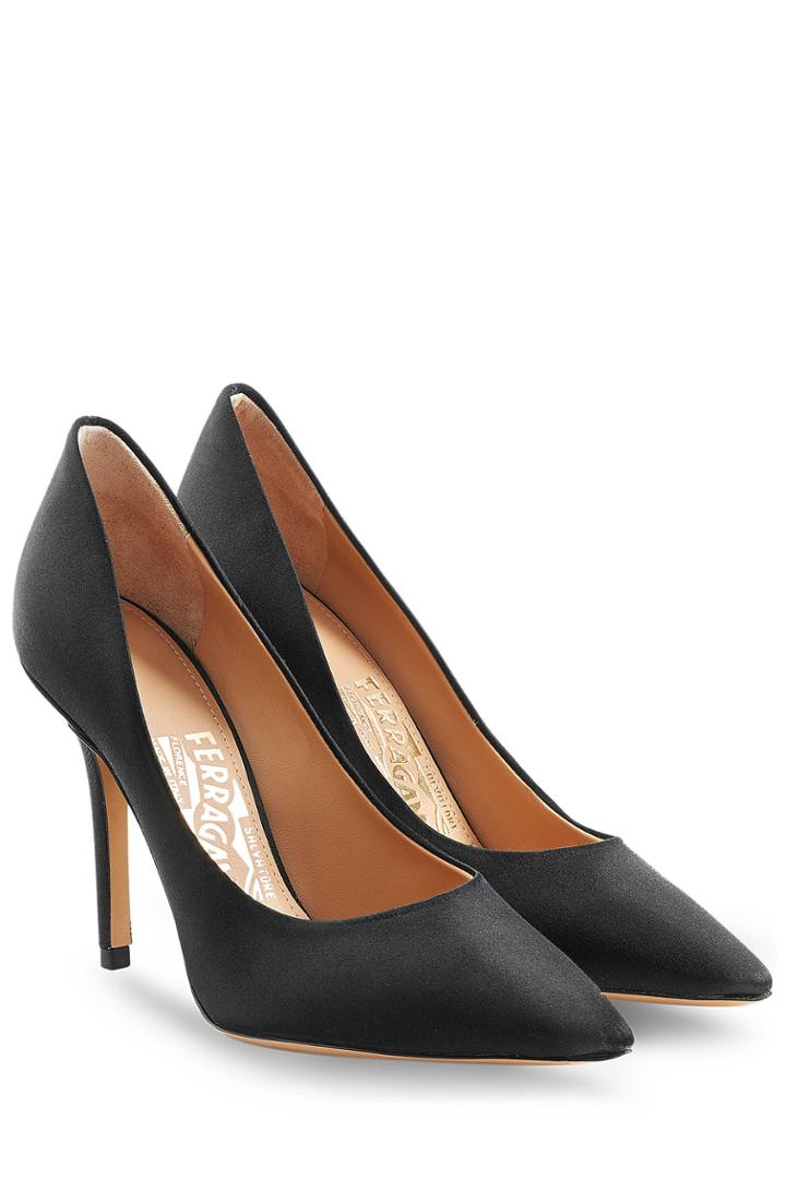 Salvatore Ferragamo Salvatore Ferragamo Susi Satin Pumps - Black