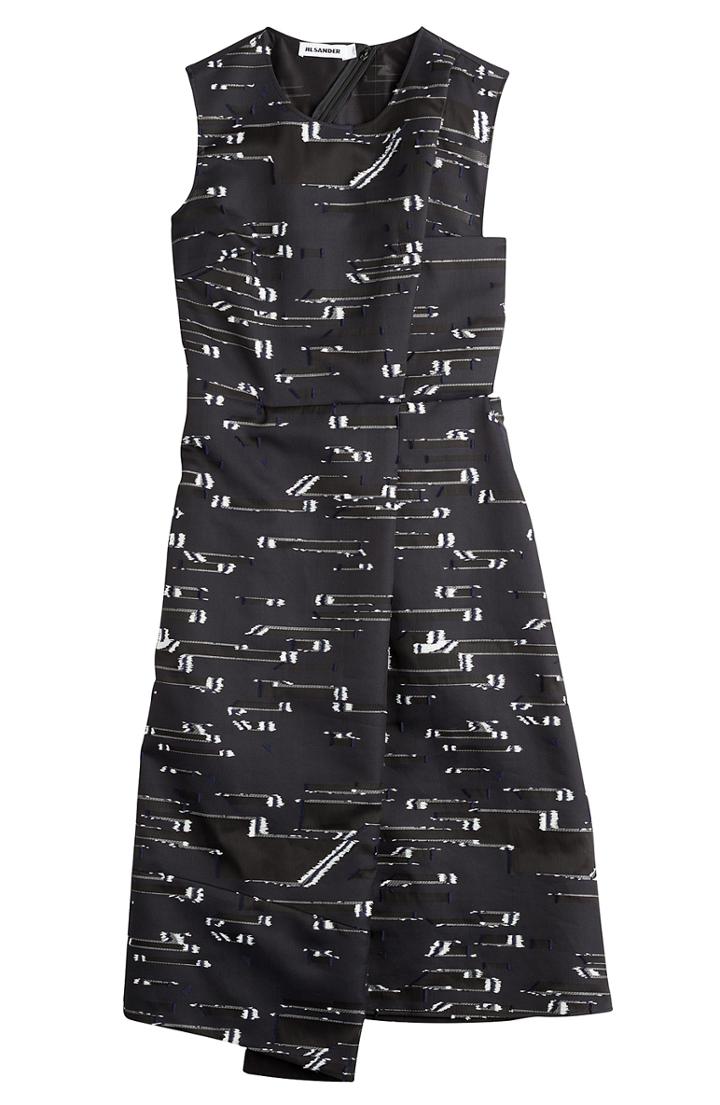 Jil Sander Tornado Cotton-silk Jacquard Dress