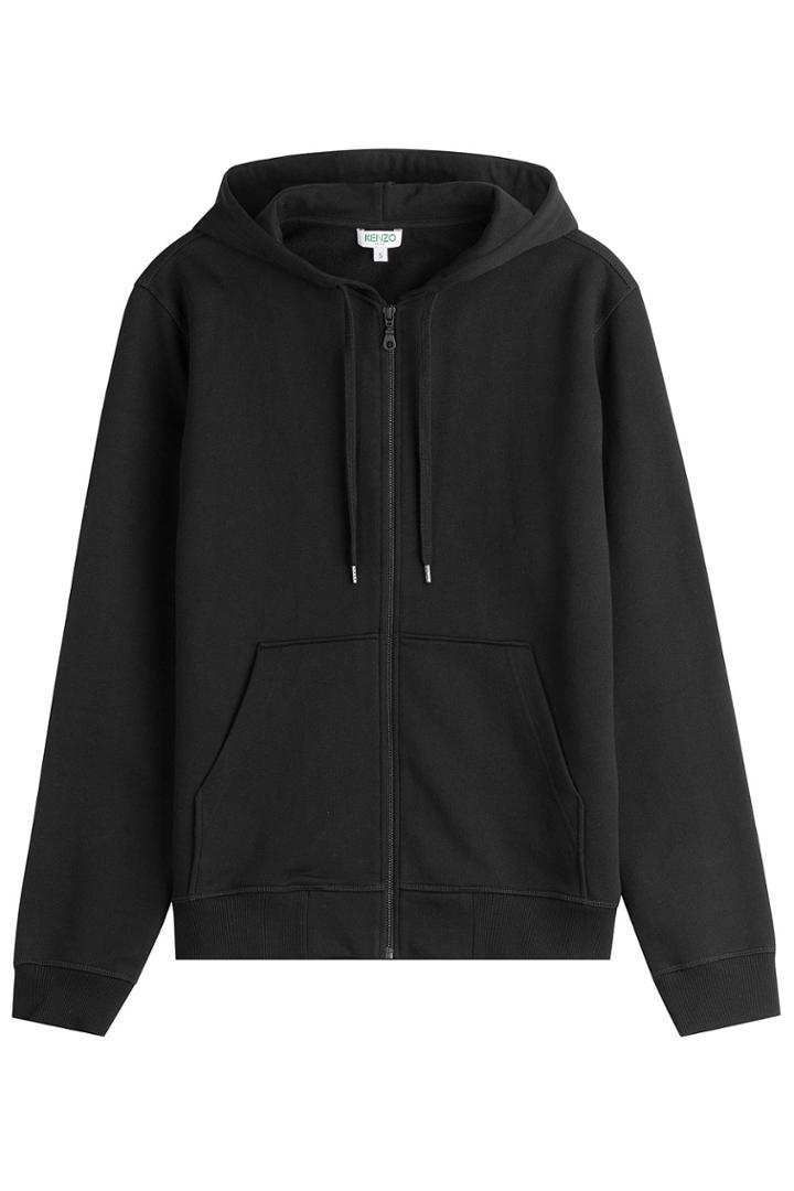 Kenzo Kenzo Zipped Cotton Hoody - Black