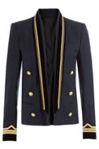Balmain Balmain Cotton Jacket With Embossed Buttons - Blue