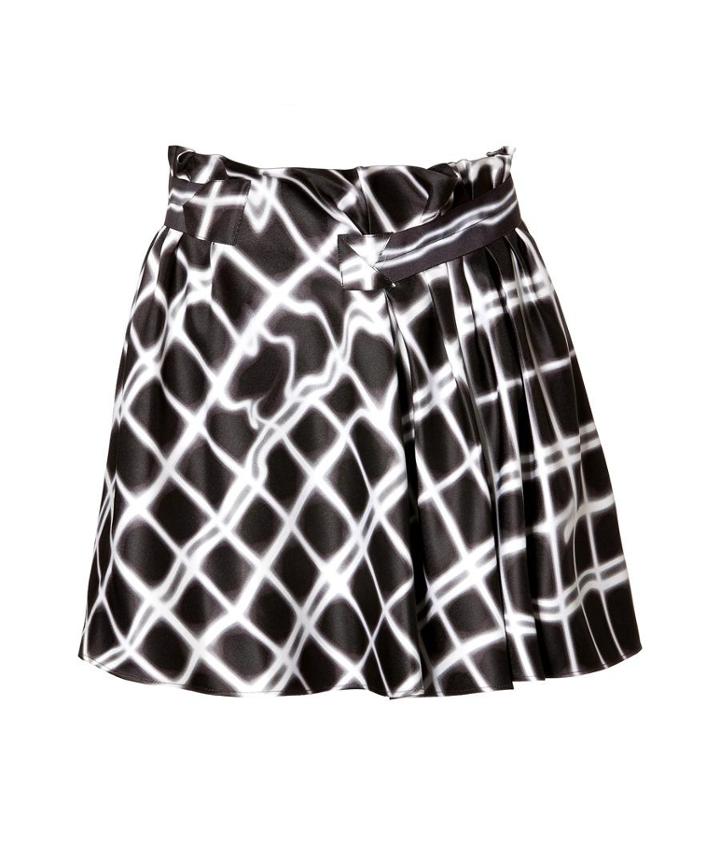 Kenzo Twill Plaid Print Skirt