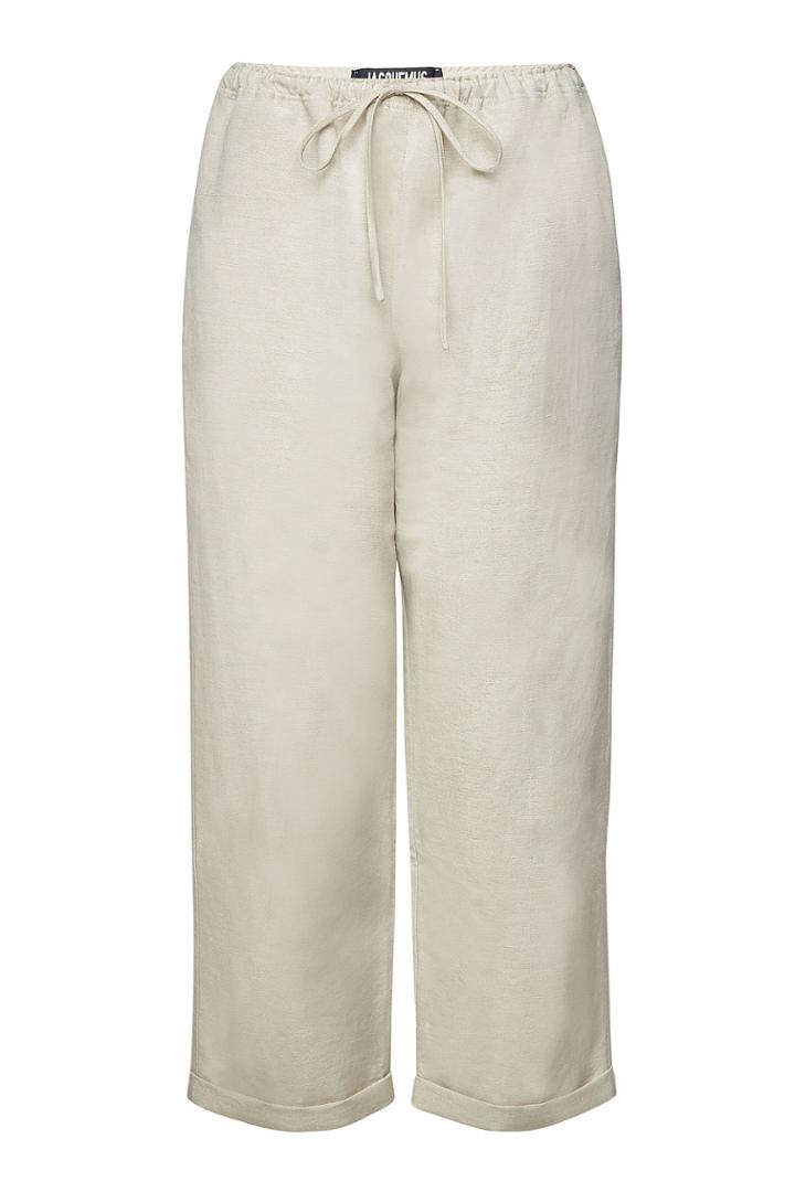 Jacquemus Jacquemus Le Jogging Marseille Cropped Sweatpants With Linen