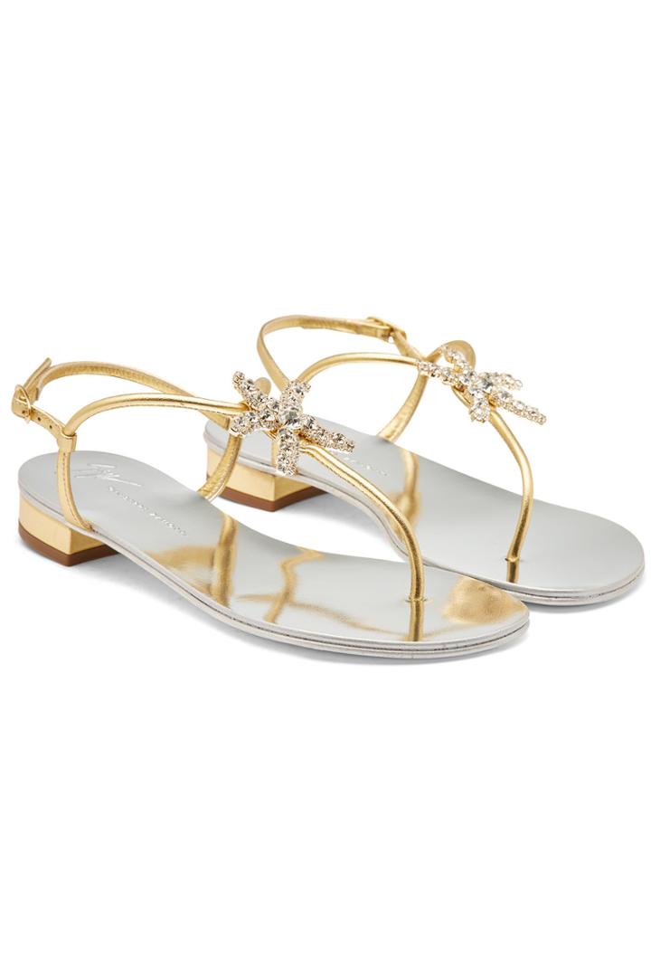 Giuseppe Zanotti Giuseppe Zanotti Leather Sandals With Crystals