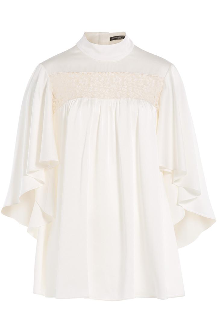 Alexander Mcqueen Blouse With Lace Inserts