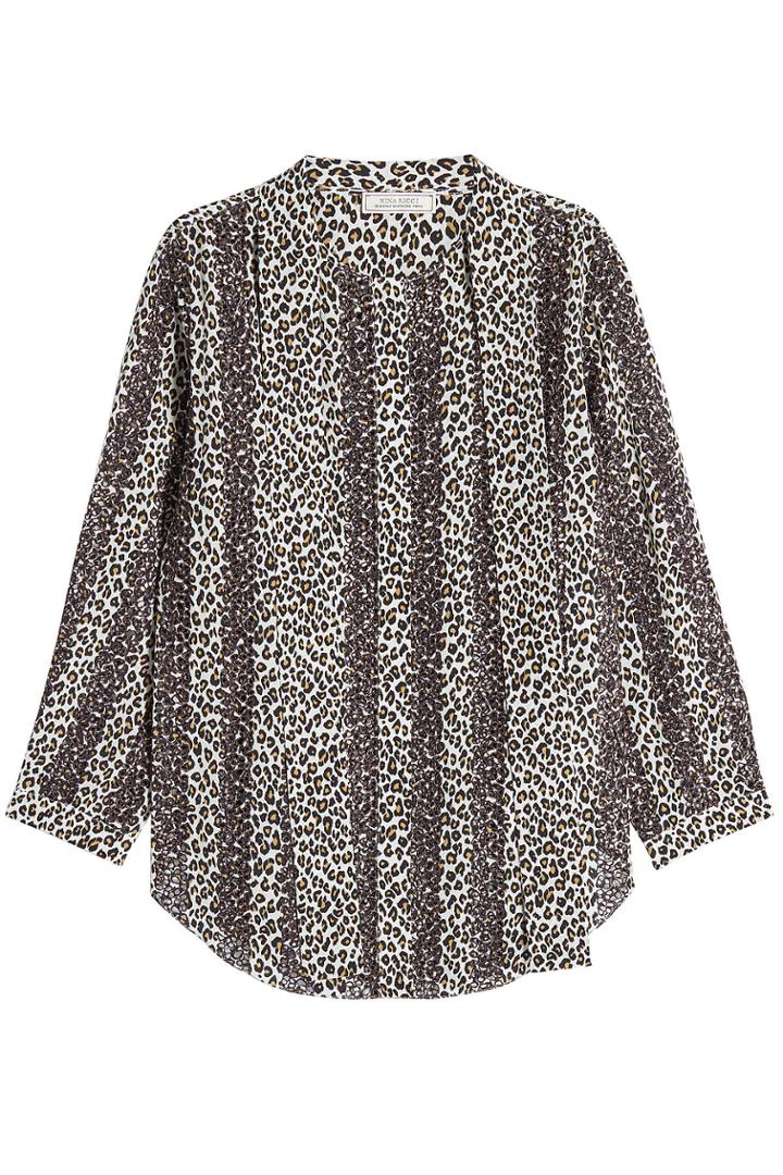 Nina Ricci Nina Ricci Printed Silk Blouse With Bow