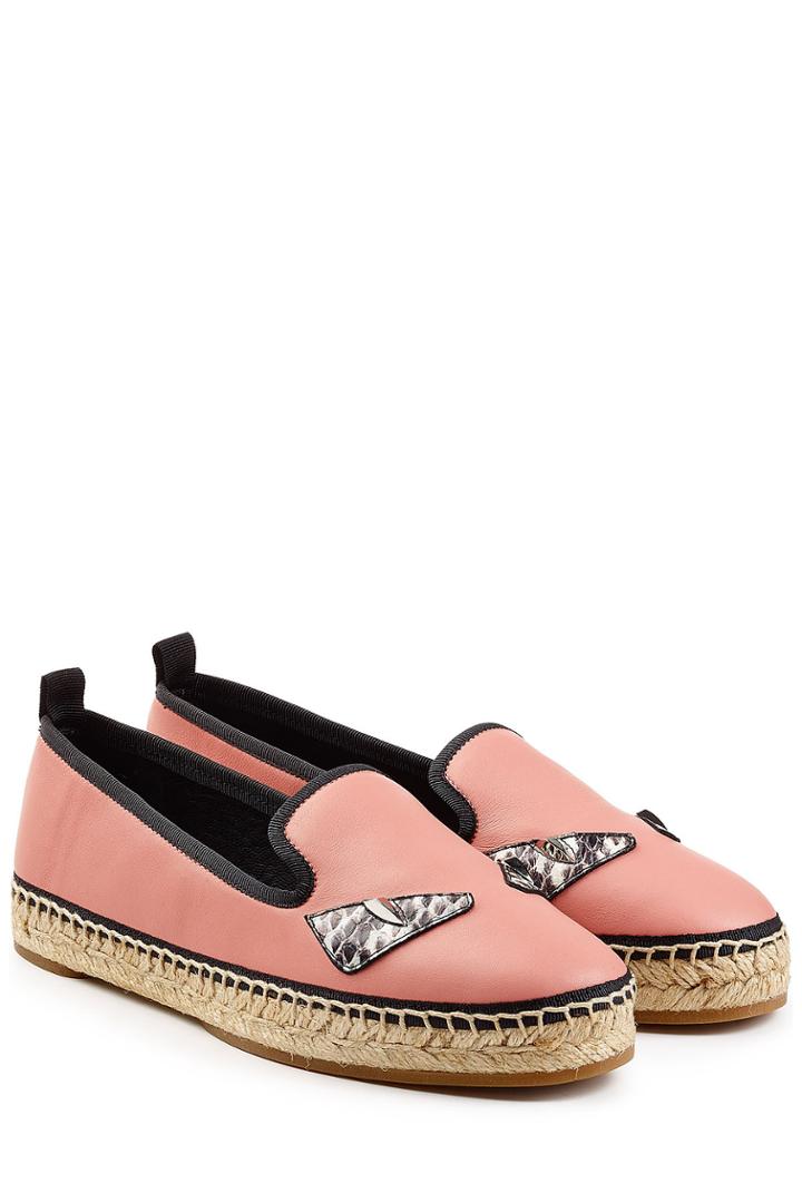 Fendi Fendi Bug Leather Espadrilles