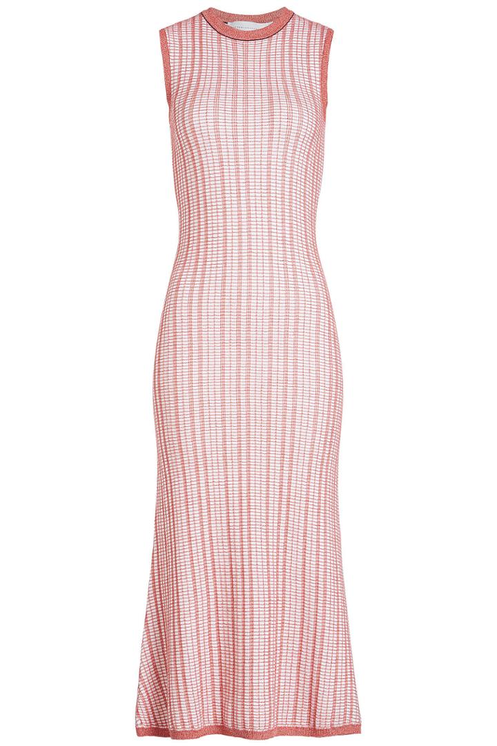 Victoria Beckham Victoria Beckham Ribbed Knit Dress In Wool And Cotton