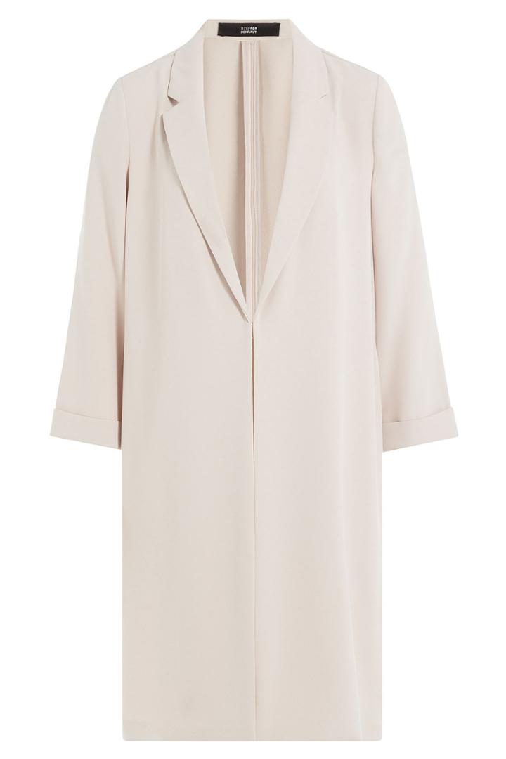 Steffen Schraut Steffen Schraut Crepe Cropped Sleeve Coat - Beige