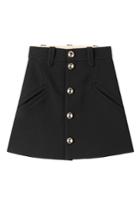 Chloé Chloé Button Front Wool Mini Skirt