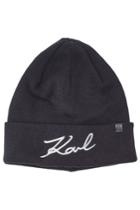 Karl Lagerfeld Karl Lagerfeld K/signature Hat With Cotton And Wool