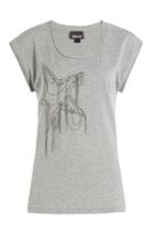 Just Cavalli Just Cavalli Cotton T-shirt With Embellishment - Grey