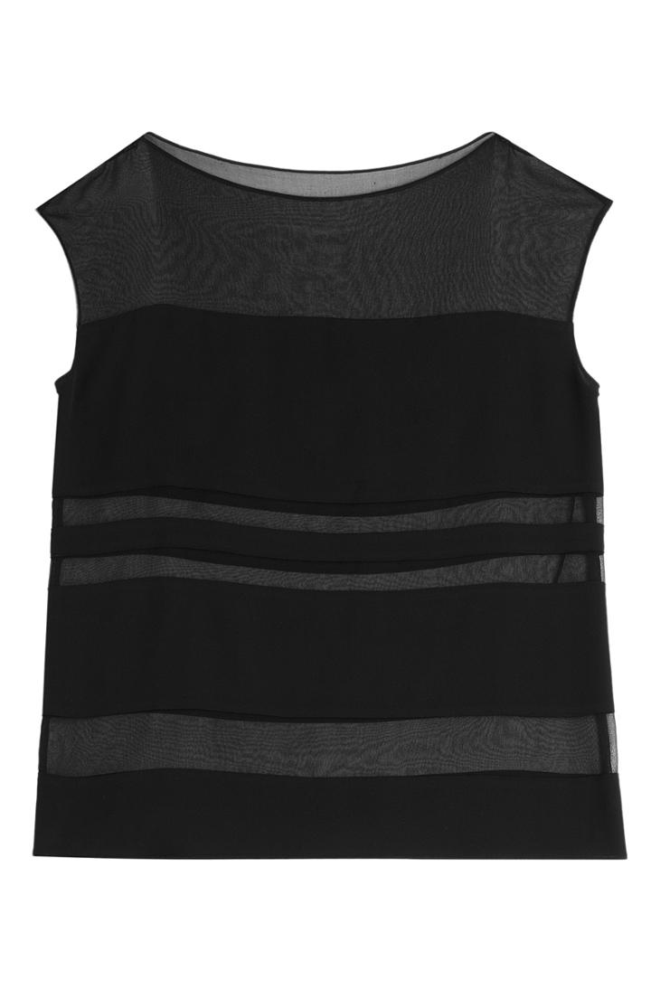 Ralph Lauren Black Label Silk Chiffon Top