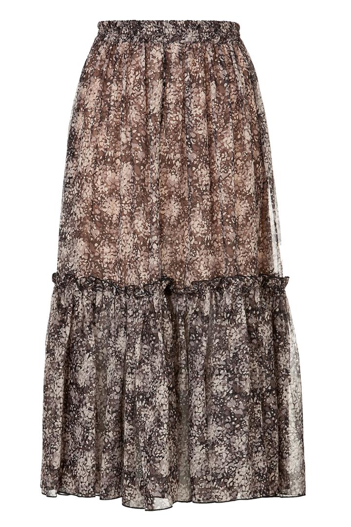 Michael Kors Collection Michael Kors Collection Silk Chiffon Printed Shirt - Brown