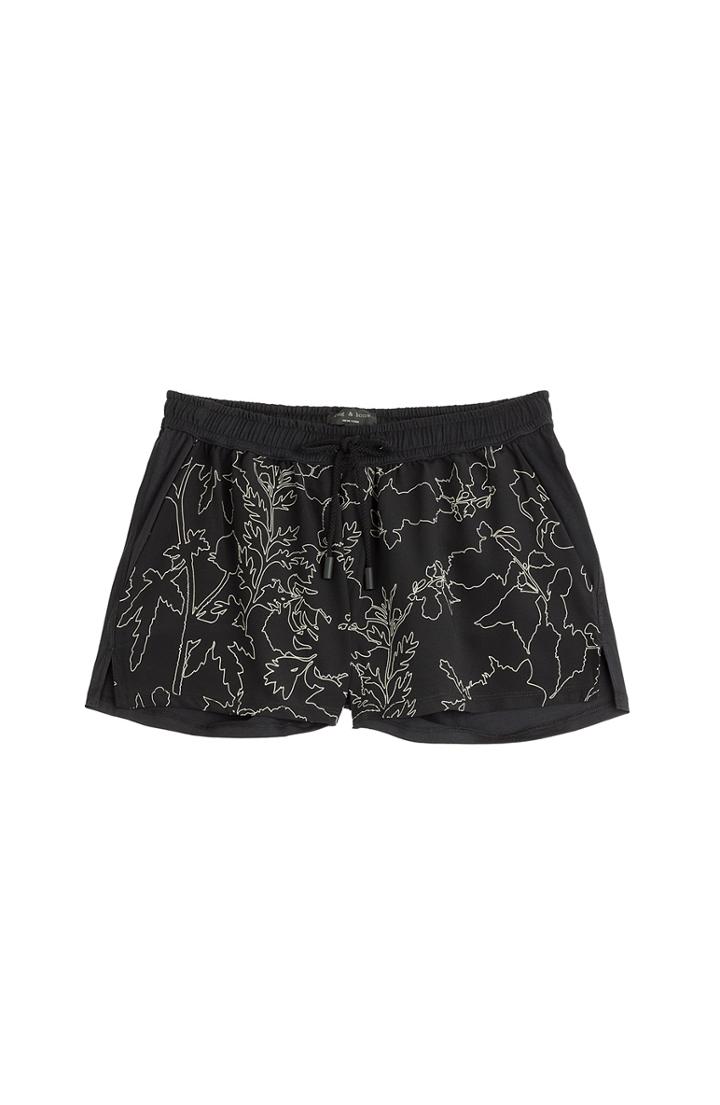 Rag & Bone Printed Cotton-silk Shorts