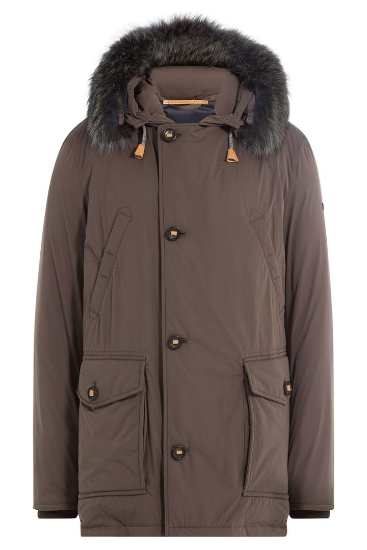 Baldessarini Baldessarini Down Coat With Fur Trimmed Hood - Brown
