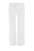 Michael Kors Collection Michael Kors Collection Cropped Wide Leg Cotton Pants - White