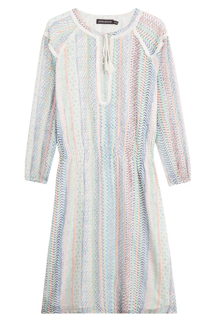 Antik Batik Antik Batik Cotton Chevron Print Dress - Multicolor