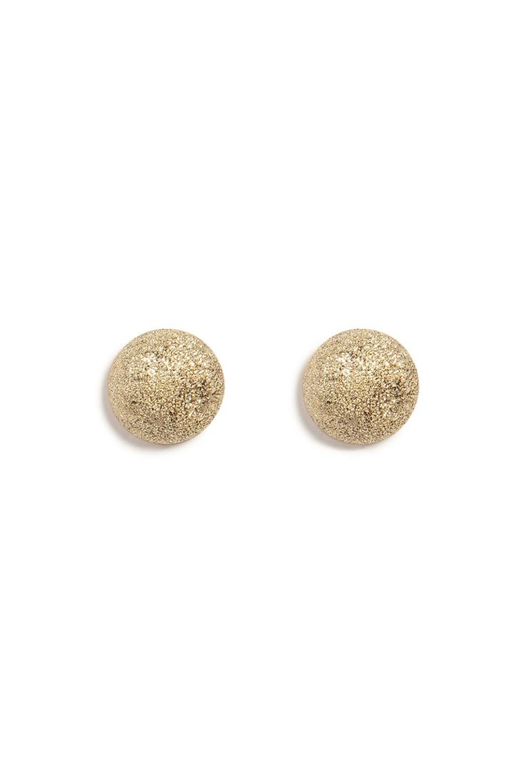 Carolina Bucci Carolina Bucci 18k Gold Sparkly Half-ball Earring - Yellow