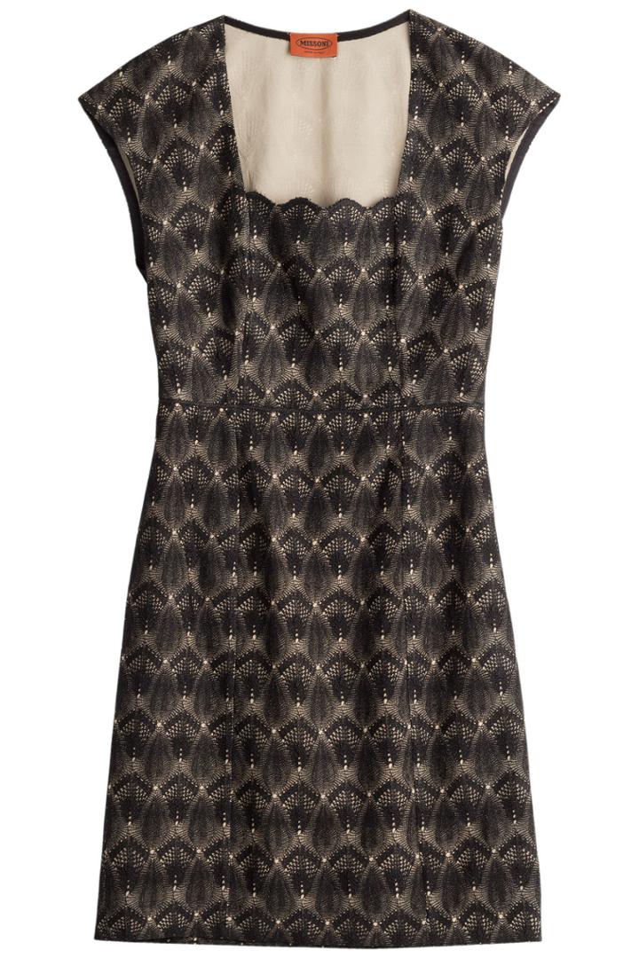 Missoni Missoni Square Neck Cocktail Dress - Black
