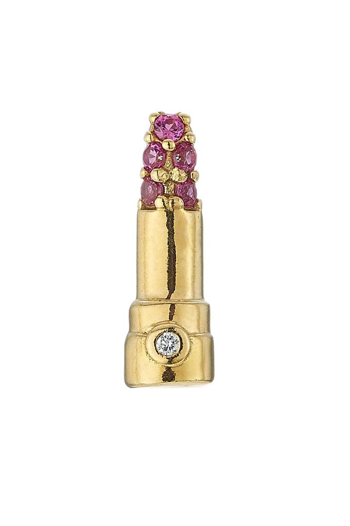 Marc Jacobs Marc Jacobs Embellished Silver Lipstick Stud