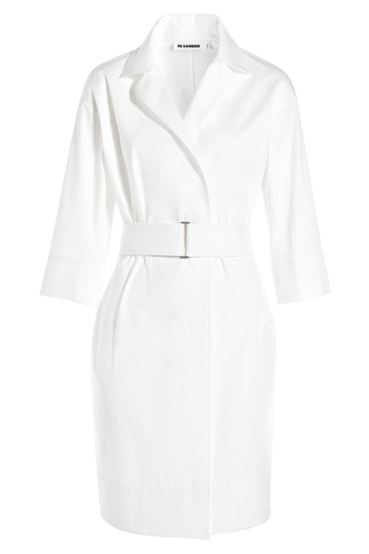 Jil Sander Jil Sander Cotton Shirt Dress - White